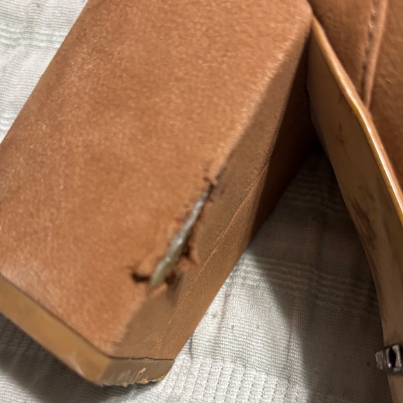 Gianni Bini Tan Peep-Toe Ankle Booties - Picture 5 of 5